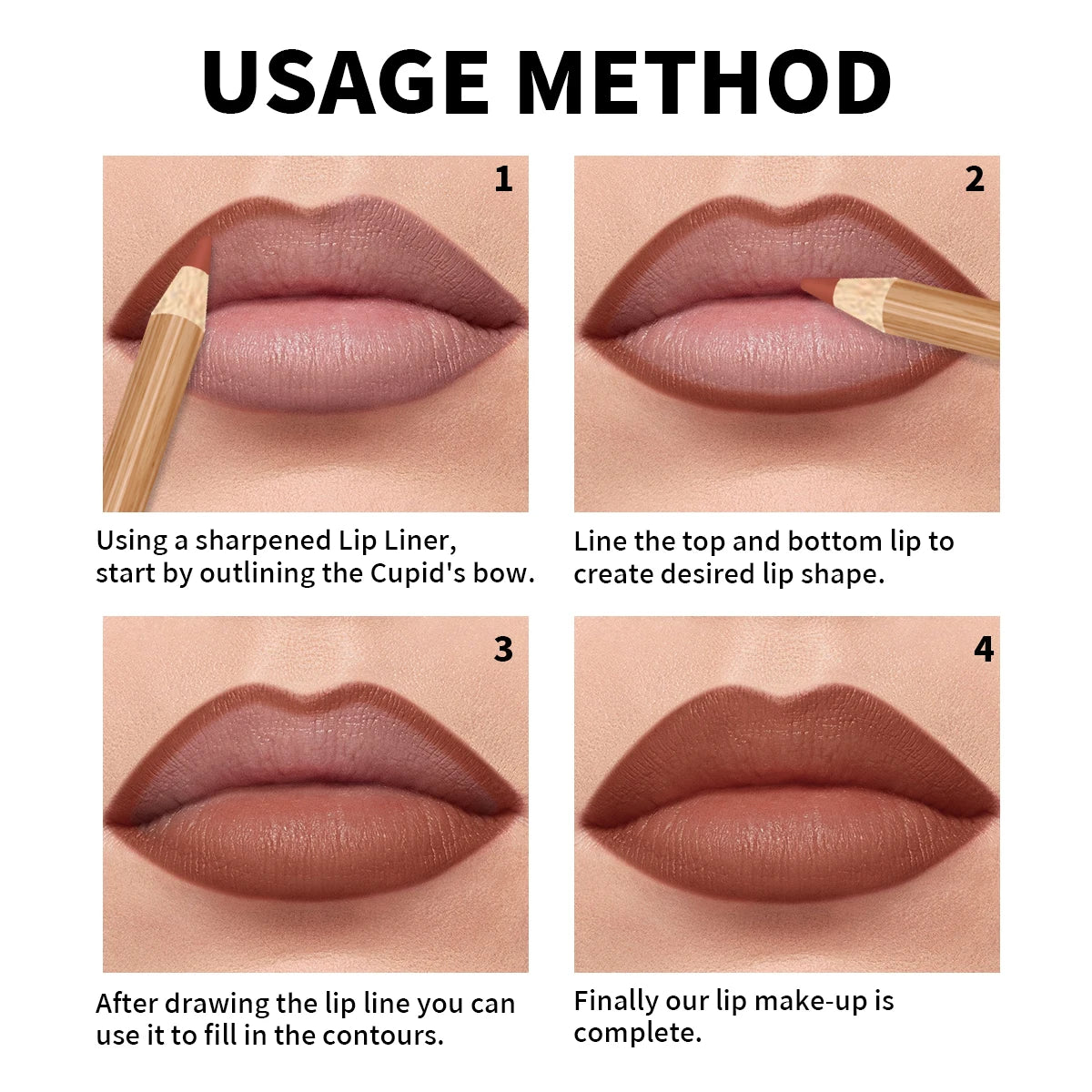 12-Piece Matte Waterproof Lip Liner Pencil Set - 3