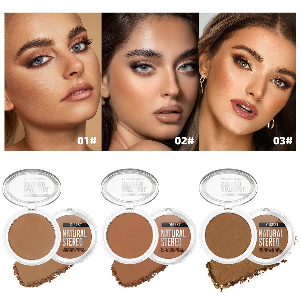 3-in-1 Face Contouring & Highlighting Powder Palette - 3