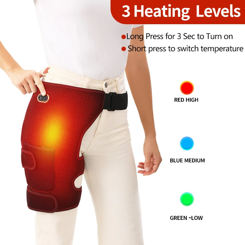 Heated Hip and Thigh Support Massage Wrap - 9