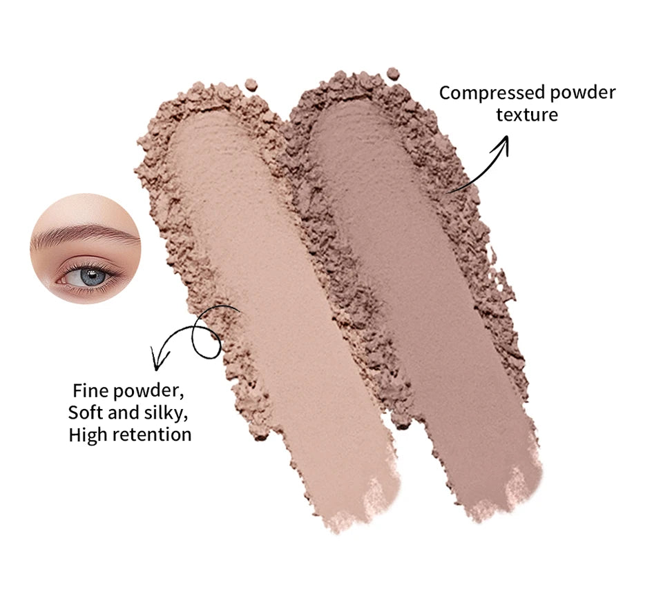 Dual-Tone Eyebrow Powder Duo with Brush - 11