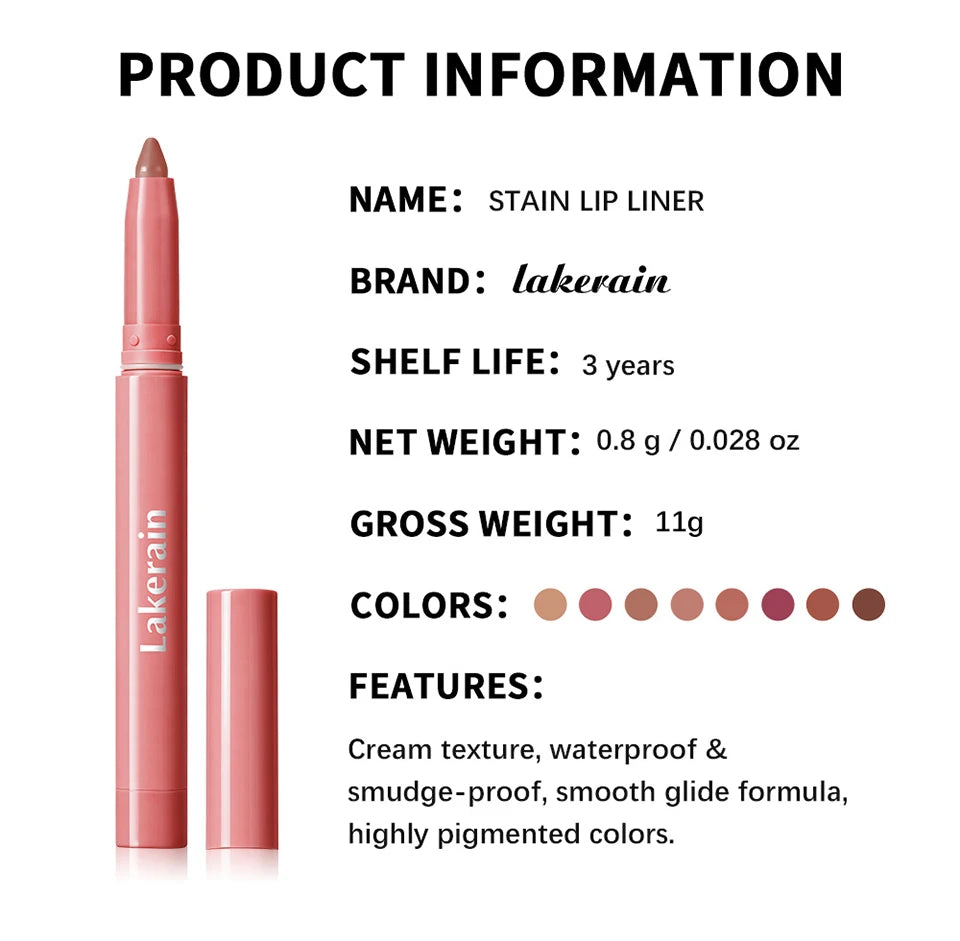 Waterproof Matte Lip Liner Pencil for Long-Lasting Definition - 19