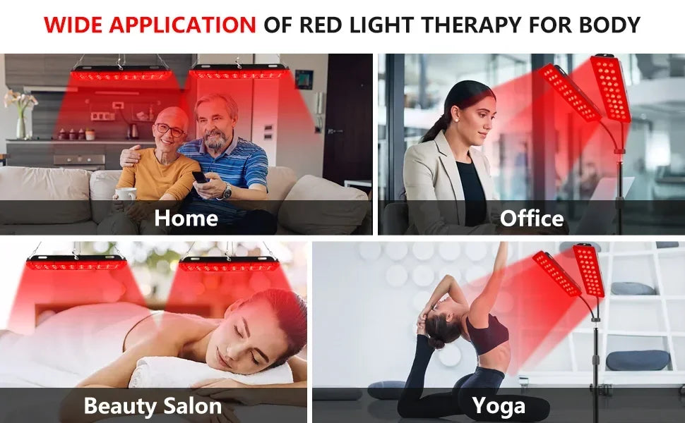 Dual Head Red Light Therapy Lamp for Pain Relief and Skin Care - 11