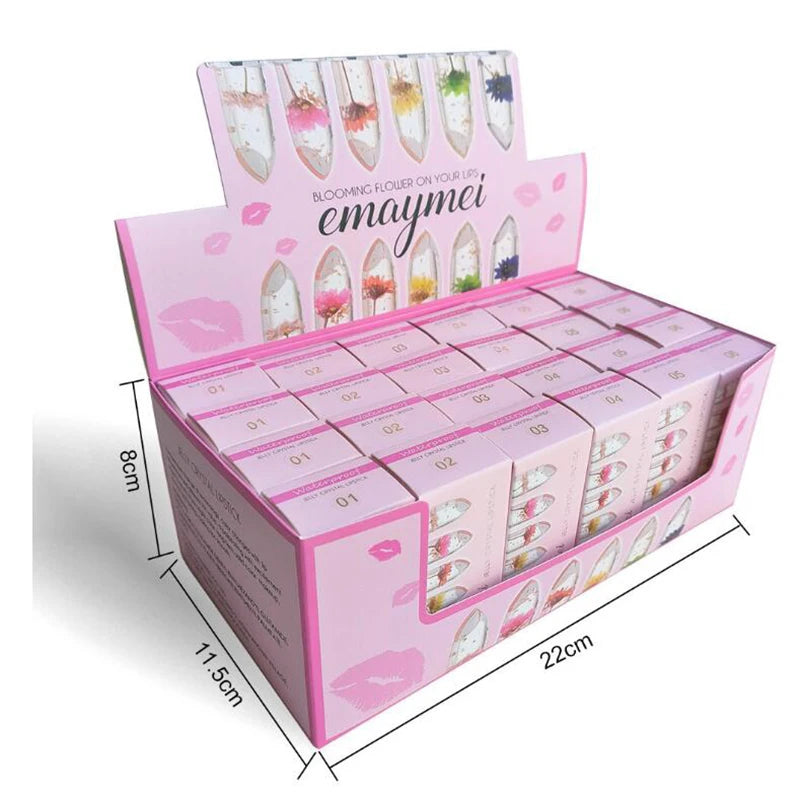 24-Piece Color-Changing Flower Jelly Lipstick Set - 6