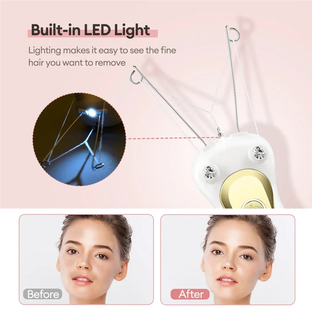 Electric Cotton Threading Facial Hair Remover - 9