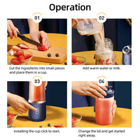 Portable Rechargeable Electric Fruit Blender for Smoothies
