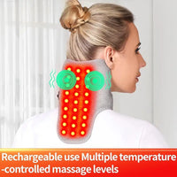 Red Light Therapy Heating Neck Massager for Pain Relief