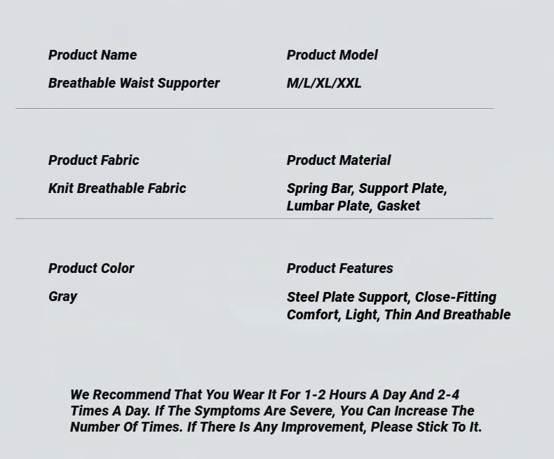 Adjustable Lumbar Support Belt for Lower Back Pain Relief - 18