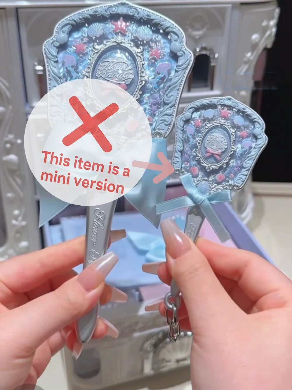 Ocean Theme Aesthetic Handheld Makeup Mirror - 13