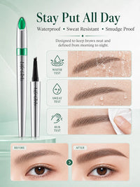 4-Fork Waterproof Eyebrow Pen for Natural Hair-Like Strokes