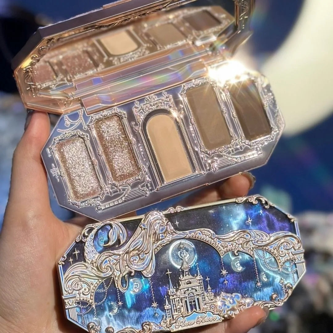 5-Color Mermaid Eyeshadow Palette for Long-Lasting Shimmer - 51