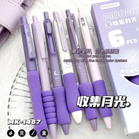 6-Piece Aesthetic Quick-Dry Gel Pen Set