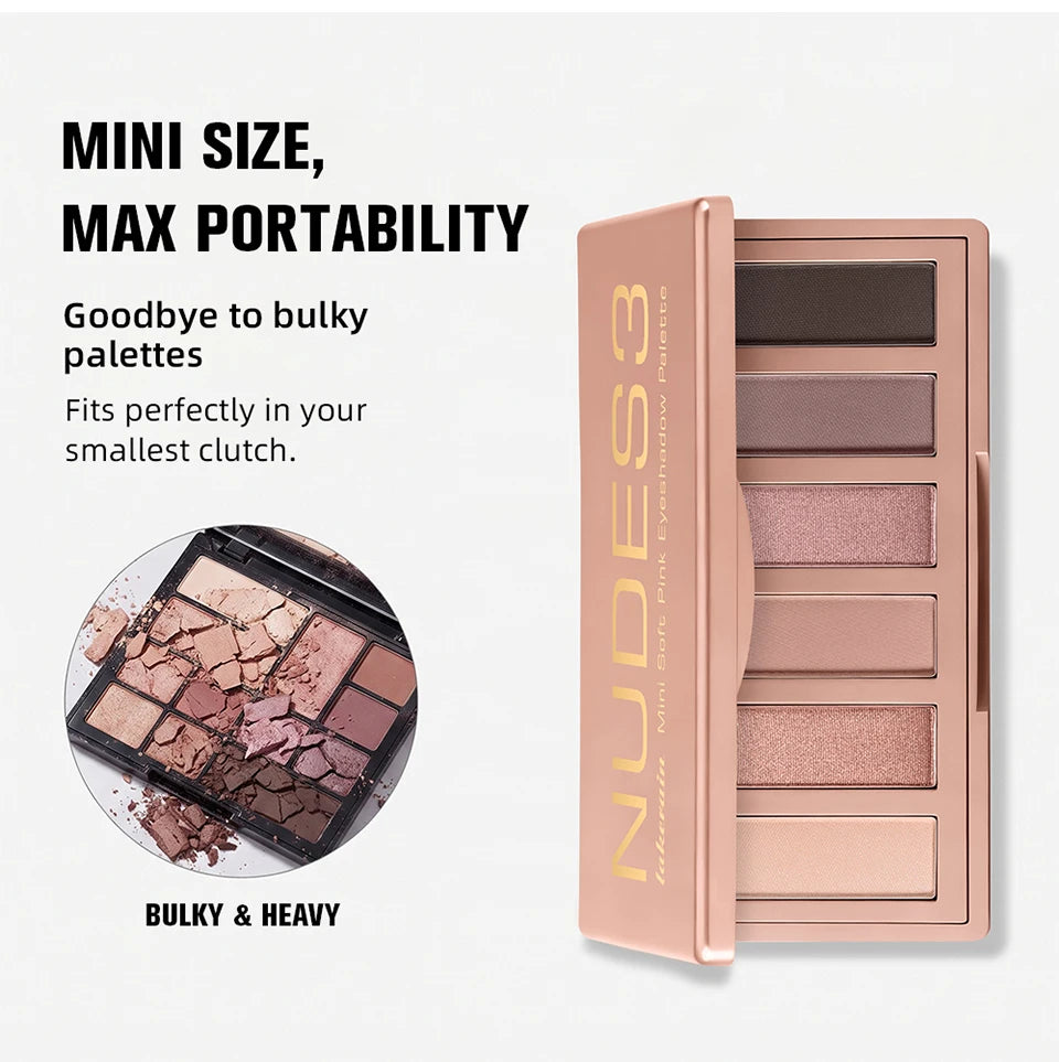 6-Color Rosy Neutral Eyeshadow Palette - 10