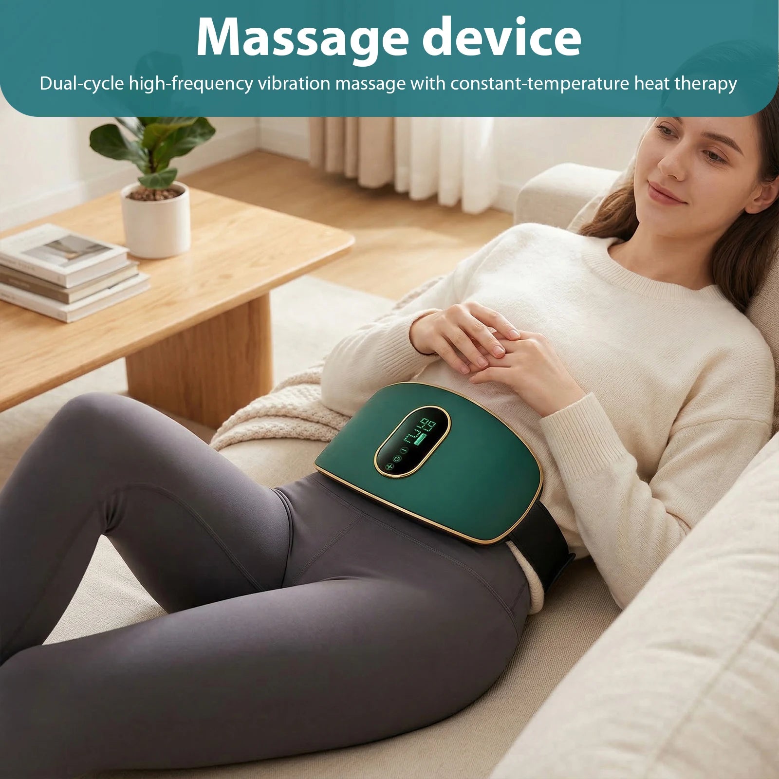 Cordless Heated Massage Belt for Menstrual Cramp Relief - 3