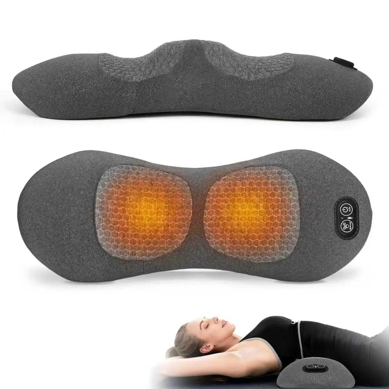 3-in-1 Heated Electric Back Massage Support Pillow - 1