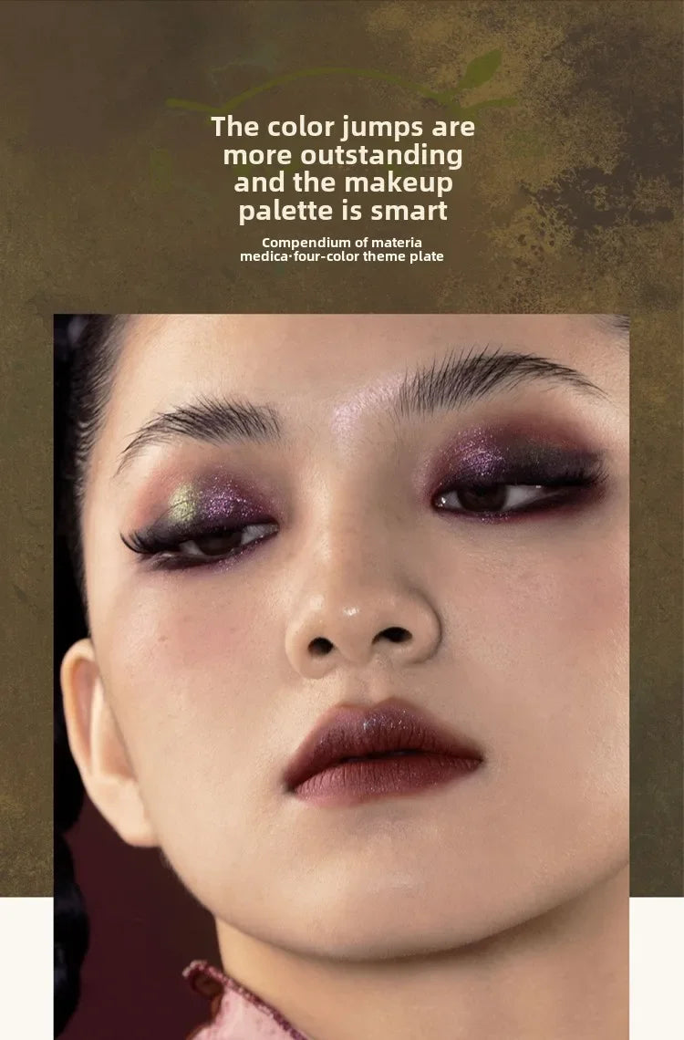 4-Color Chameleon Shimmer Eyeshadow Palette - 15