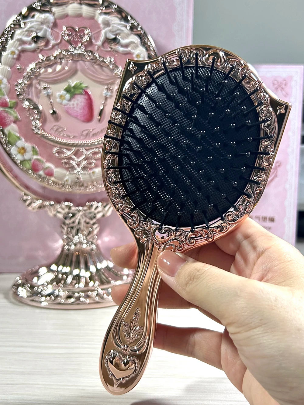 Luxury Vanity Mirror and Makeup Accessory Set - 5