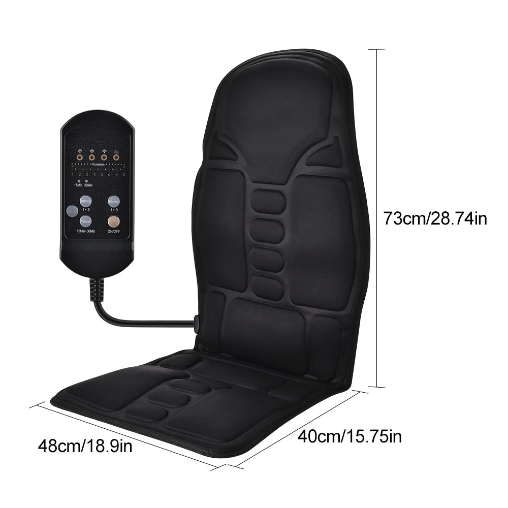 Full-Body Heated Vibration Massage Chair Cushion - 20