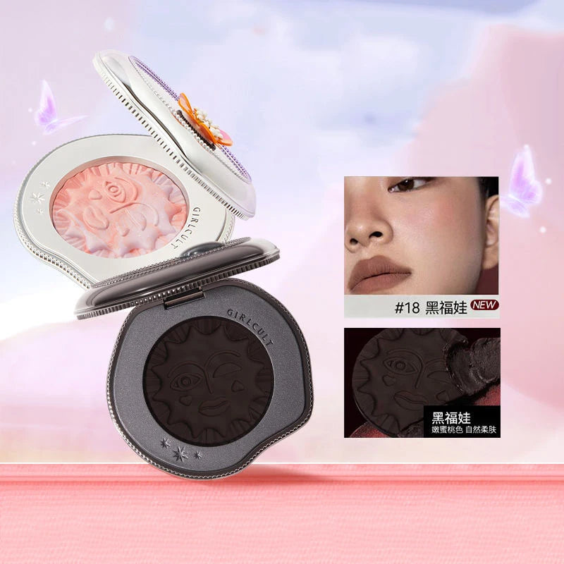 Emotional Shimmer Pressed Powder Blush for Natural Radiant Glow