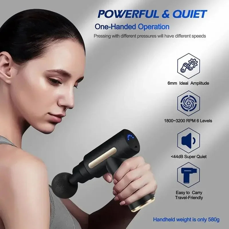 Portable Handheld Muscle Massage Gun for Deep Tissue Recovery - 3