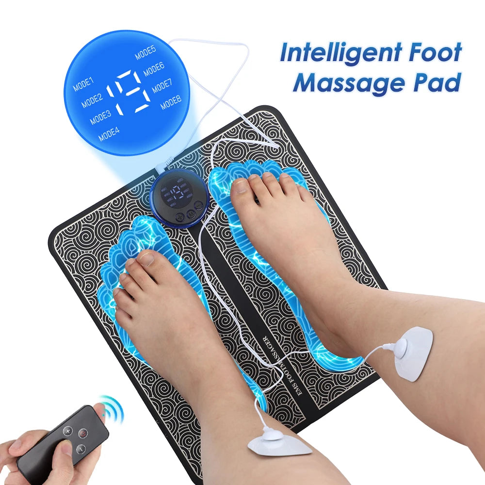 Electric EMS Foot Massage Pad with Remote - 1