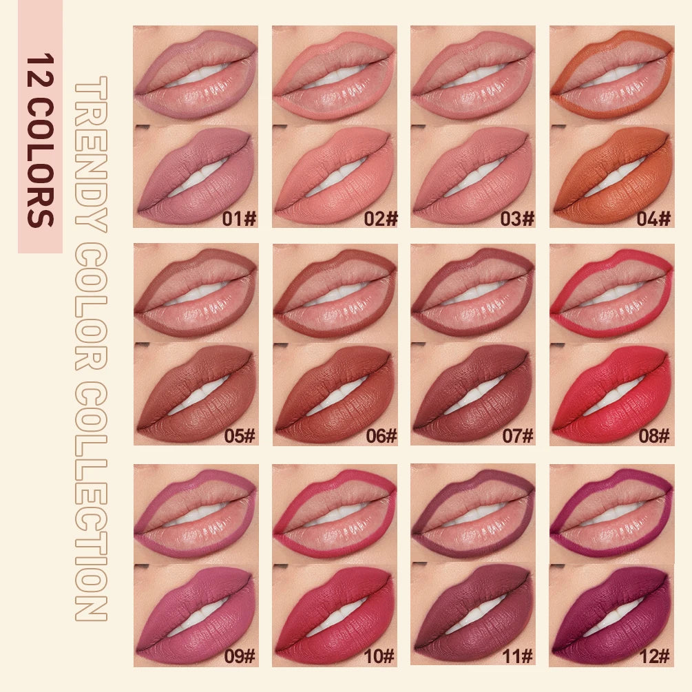 Matte Lipstick and Lip Liner Duo Set - 2