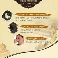 Instant Permanent Hair Dye Shampoo for Grey Coverage