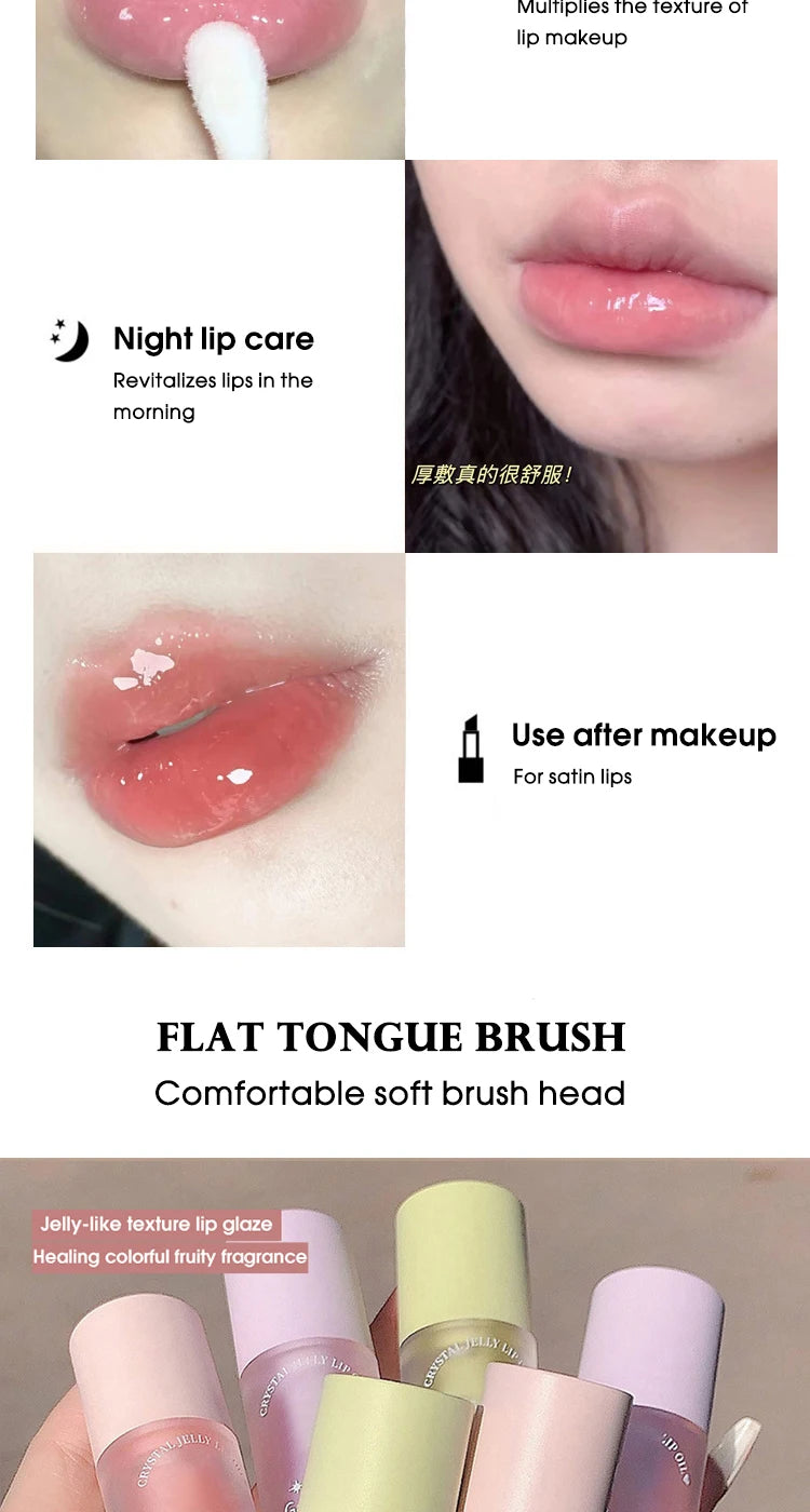 Hydrating Crystal Jelly Lip Oil for Smooth Glossy Lips - 7