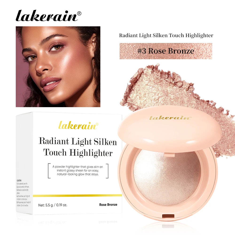 Silken Touch Baked Highlighter Powder for Radiant Glow - 19