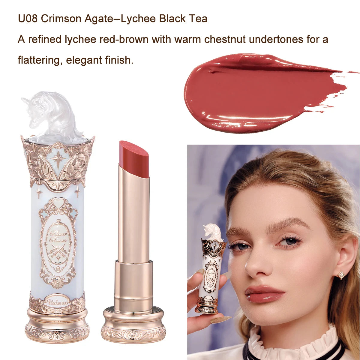 Moisturizing Unicorn Glazed Lipstick for Luminous Shine - 16