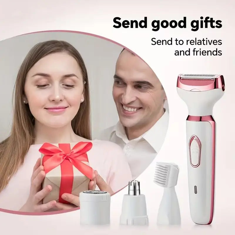 4-in-1 Rechargeable Electric Lady Shaver for Face and Body - 6