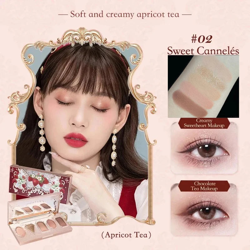 5-Color Shimmer and Glitter Eyeshadow Palette - 48