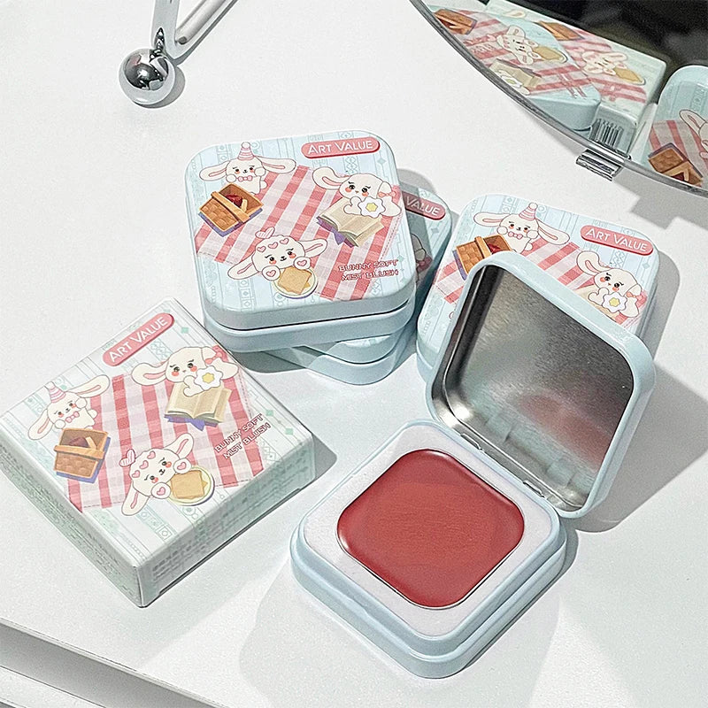 Matte Cream Cheek Blusher Palette for Natural Glow - 3