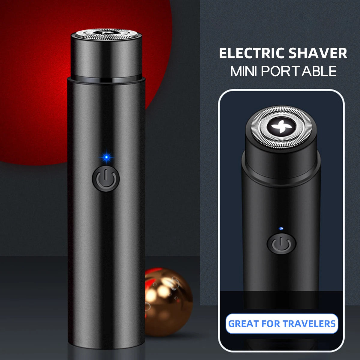 Portable Mini Electric Shaver for Travel and Quick Grooming