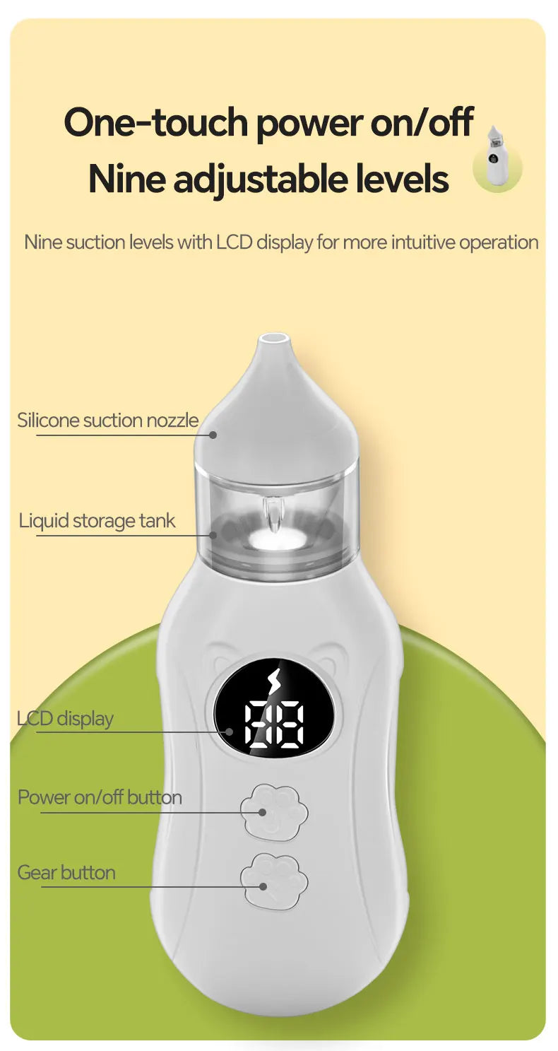 Electric Baby Nasal Aspirator for Congestion Relief - 16