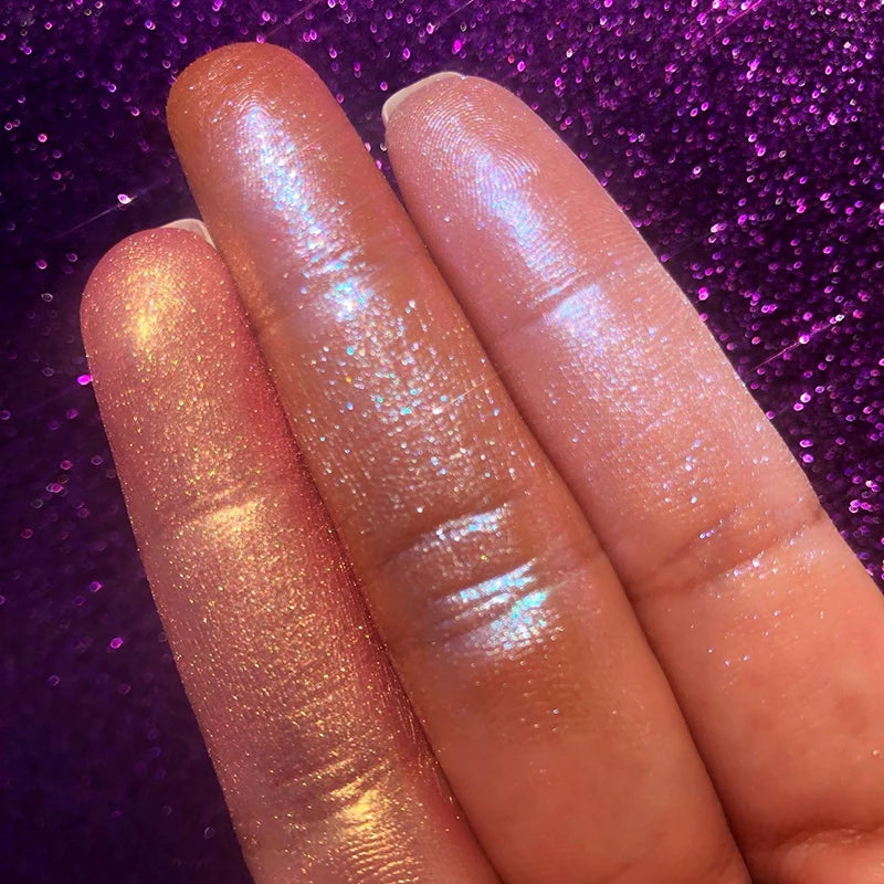 Diamond Glow Shimmer Highlighter Powder for Body and Face - 12