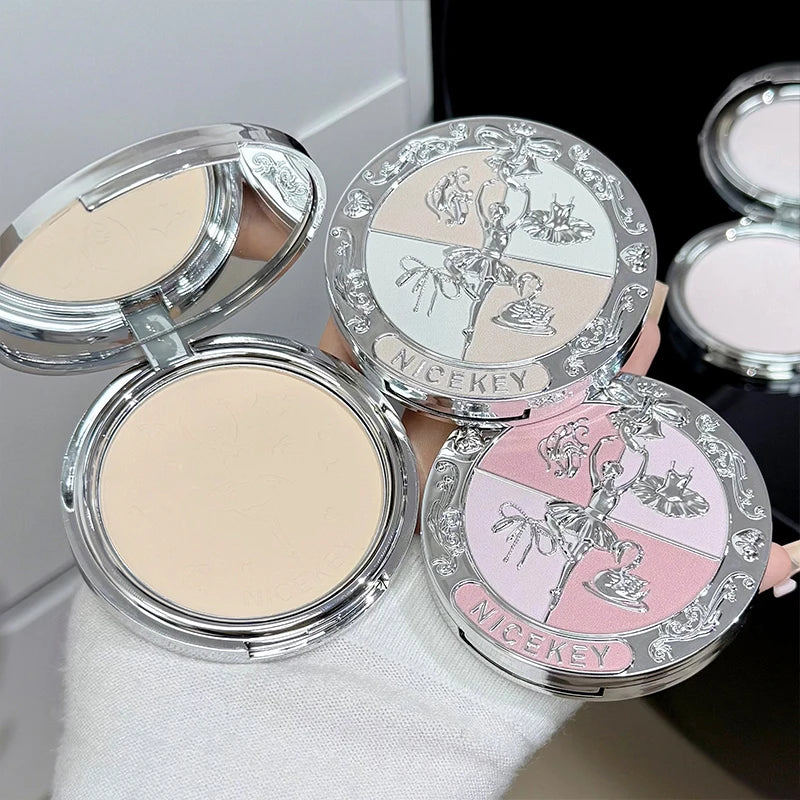 Matte Three-Color Pressed Setting Powder for Oil Control - 4