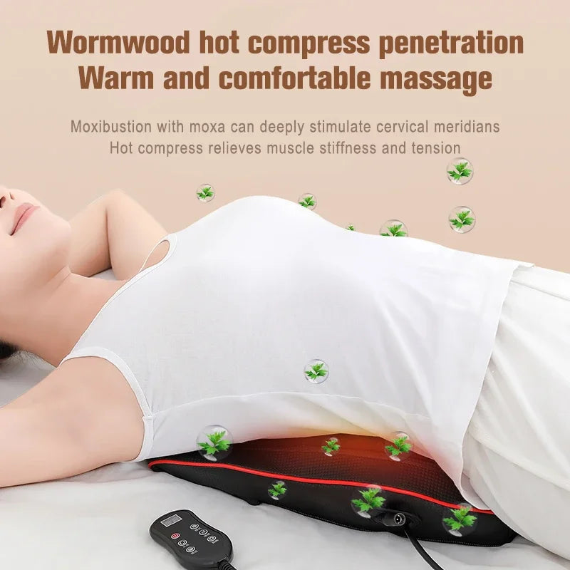 Electric Heated Shiatsu Neck and Back Massage Pillow - 3