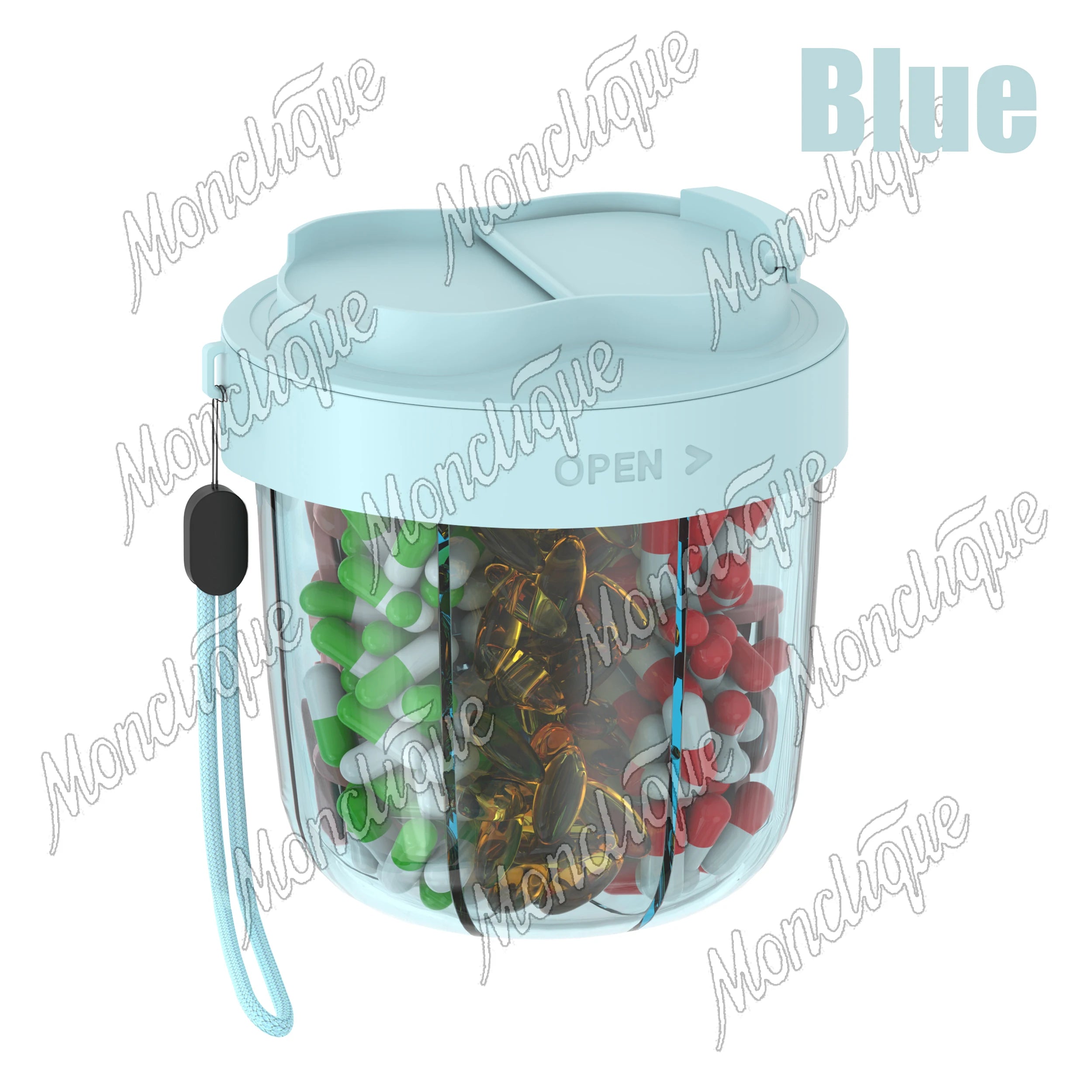7-Day Portable Pill Organizer Cup for Vitamins and Supplements - 25