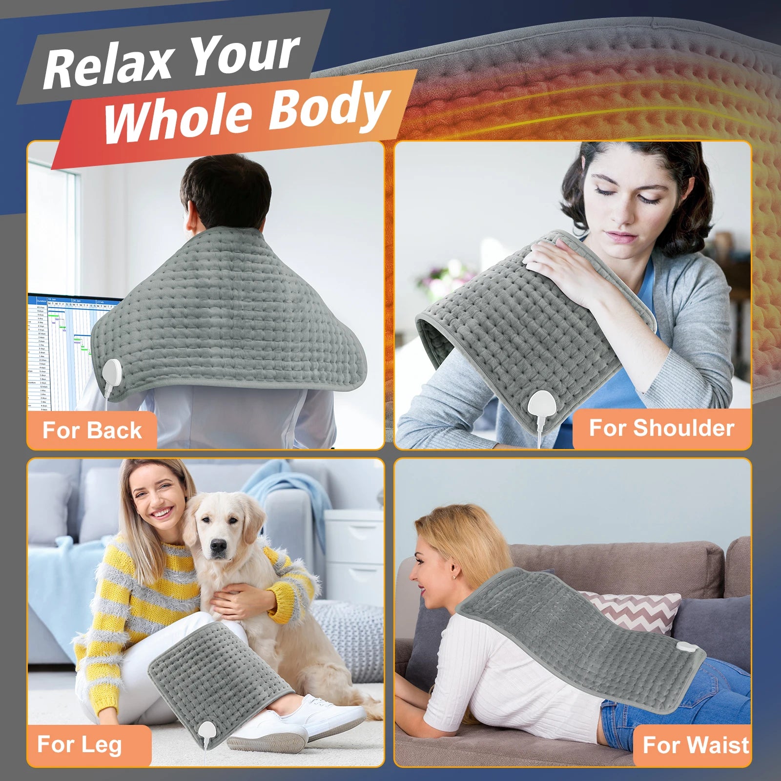 Electric Heating Pad for Body Pain Relief and Winter Warmth - 5