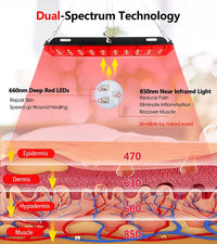 Red Light Therapy Panel with Adjustable Floor Stand