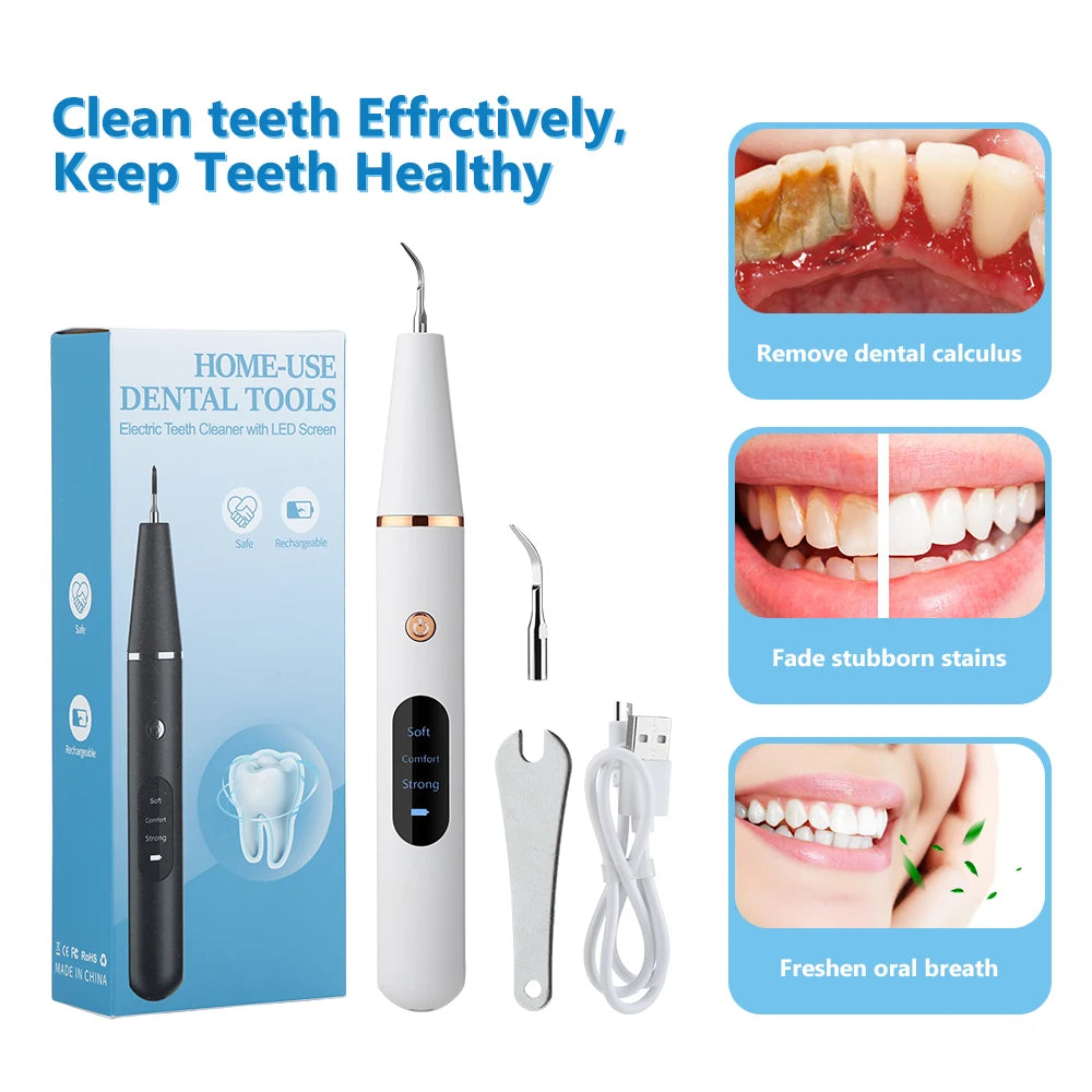 Electric Ultrasonic Teeth Cleaner for Plaque and Tartar Removal - 7