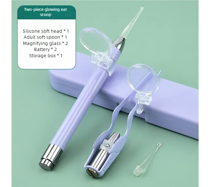 LED Illuminated Ear Wax Removal Tool Kit - 21
