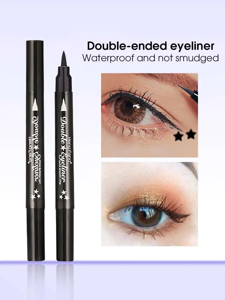 Double-Ended Waterproof Eyeliner with Decorative Stamp - 18