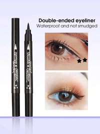 Double-Ended Waterproof Eyeliner with Decorative Stamp