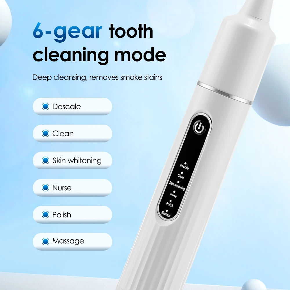 Electric Sonic Dental Calculus Remover & Teeth Whitening Kit - 25