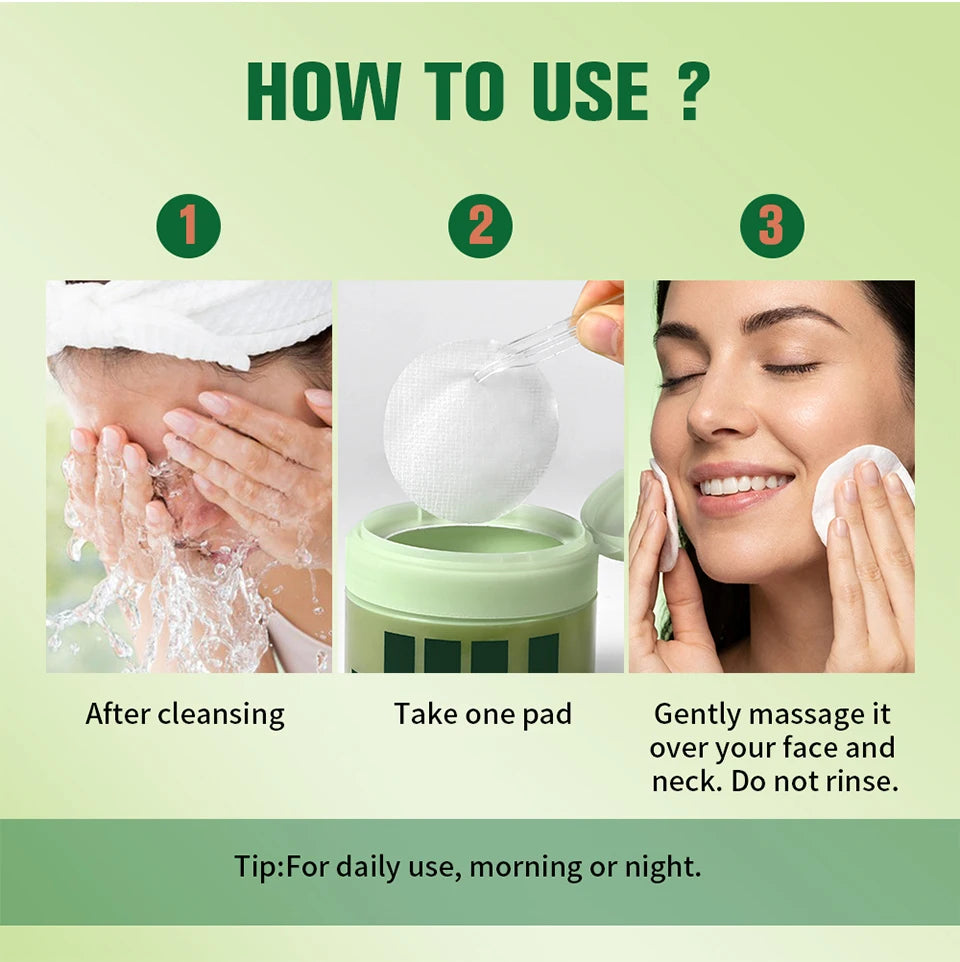 Brightening Toning Face Pads for Radiant Skin - 15