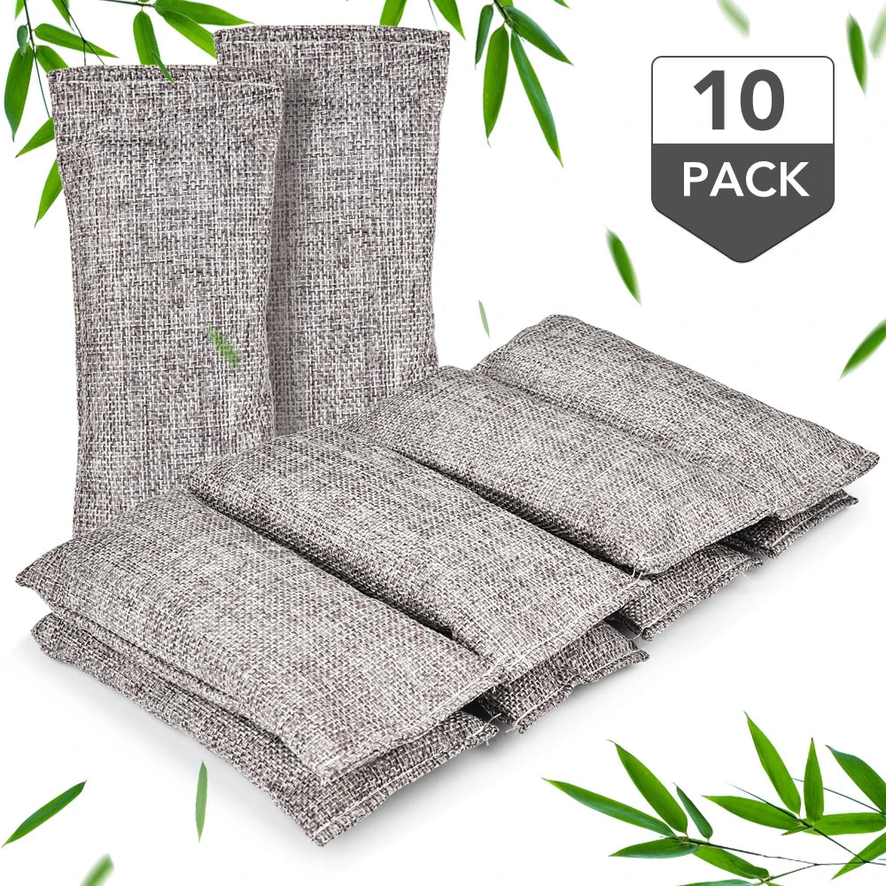 Natural Bamboo Charcoal Odor Absorber Bags (10 Pack) - 17