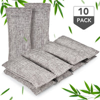 Natural Bamboo Charcoal Odor Absorber Bags (10 Pack)