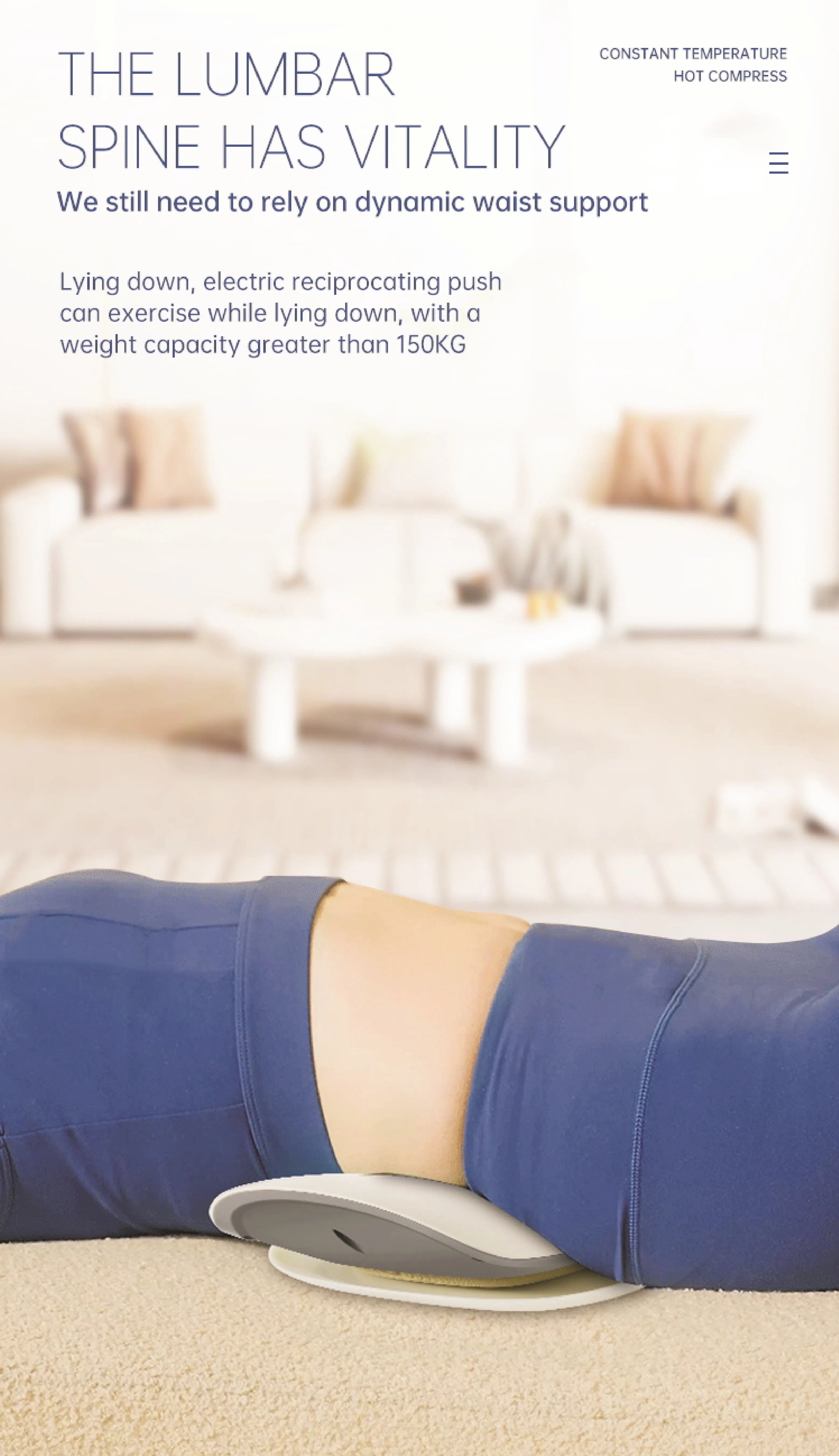 Electric Lumbar Back Stretcher with Vibration and Airbag Traction - 11