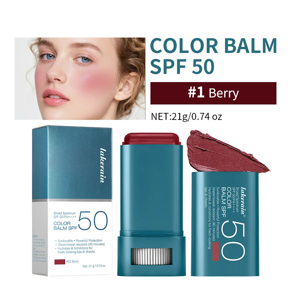 SPF 50 Hydrating Tinted Blush Balm Stick - 22